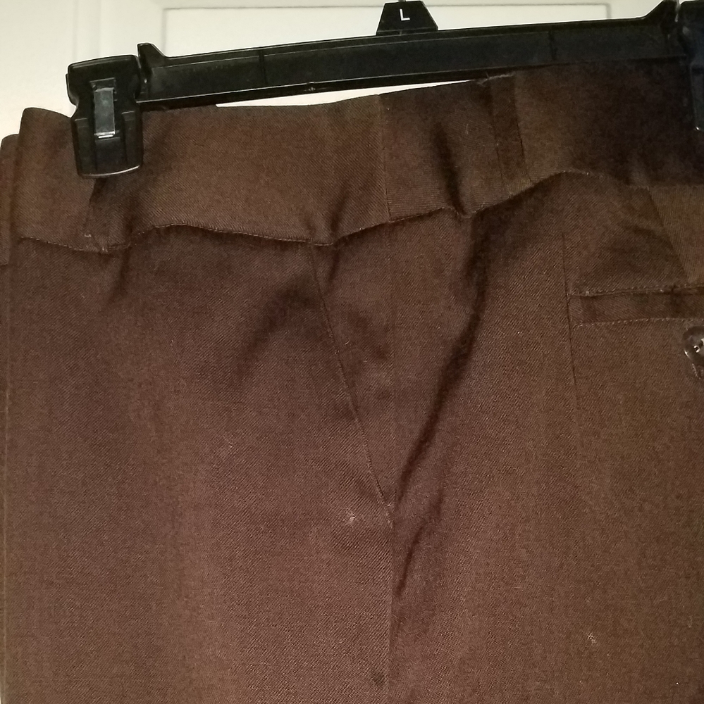 Brown crop wool pants